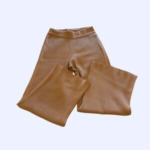 Aerie Gotta Jet! High Waisted Skater Pants, Camel Brown, Size L